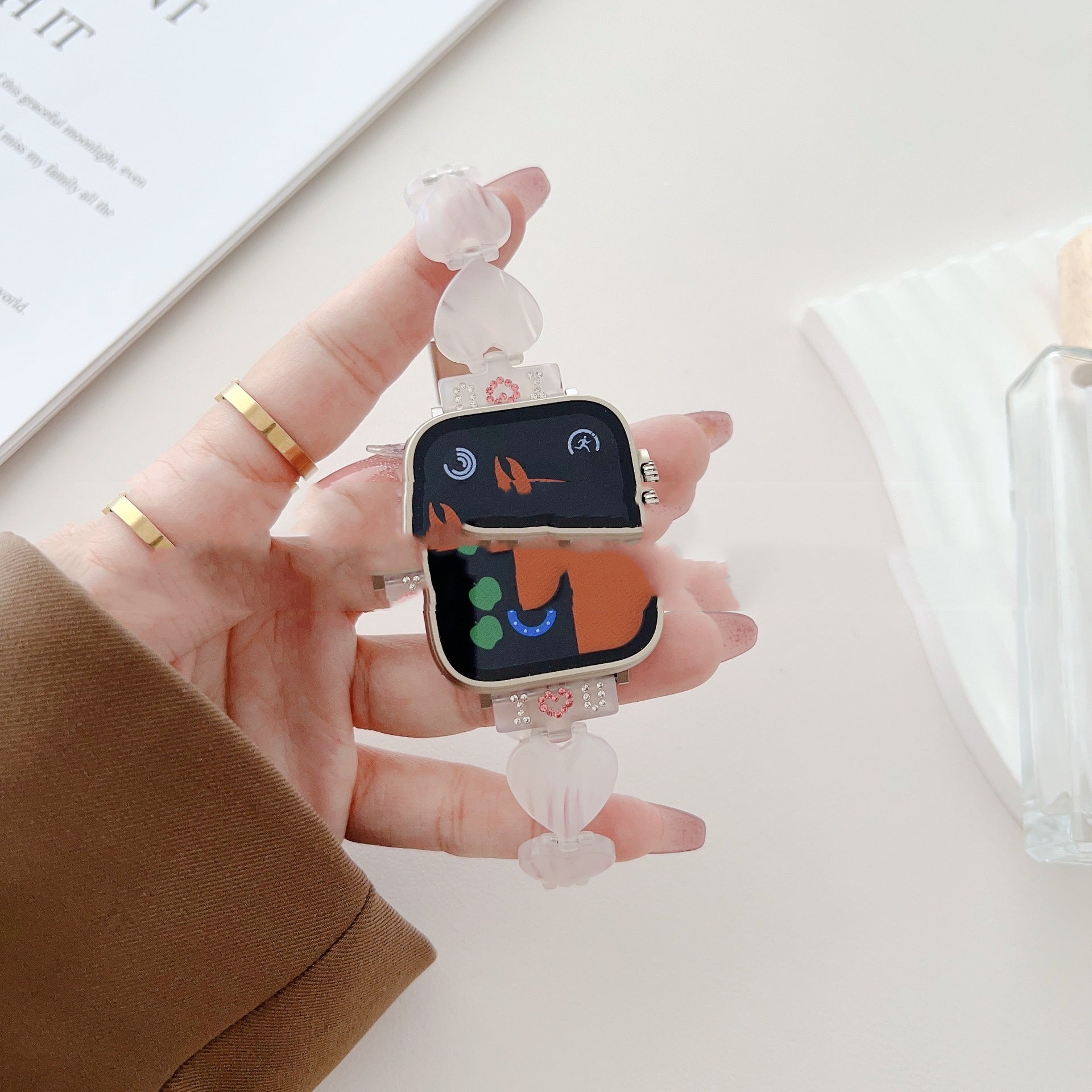 Versatile Casual Love Resin Strap