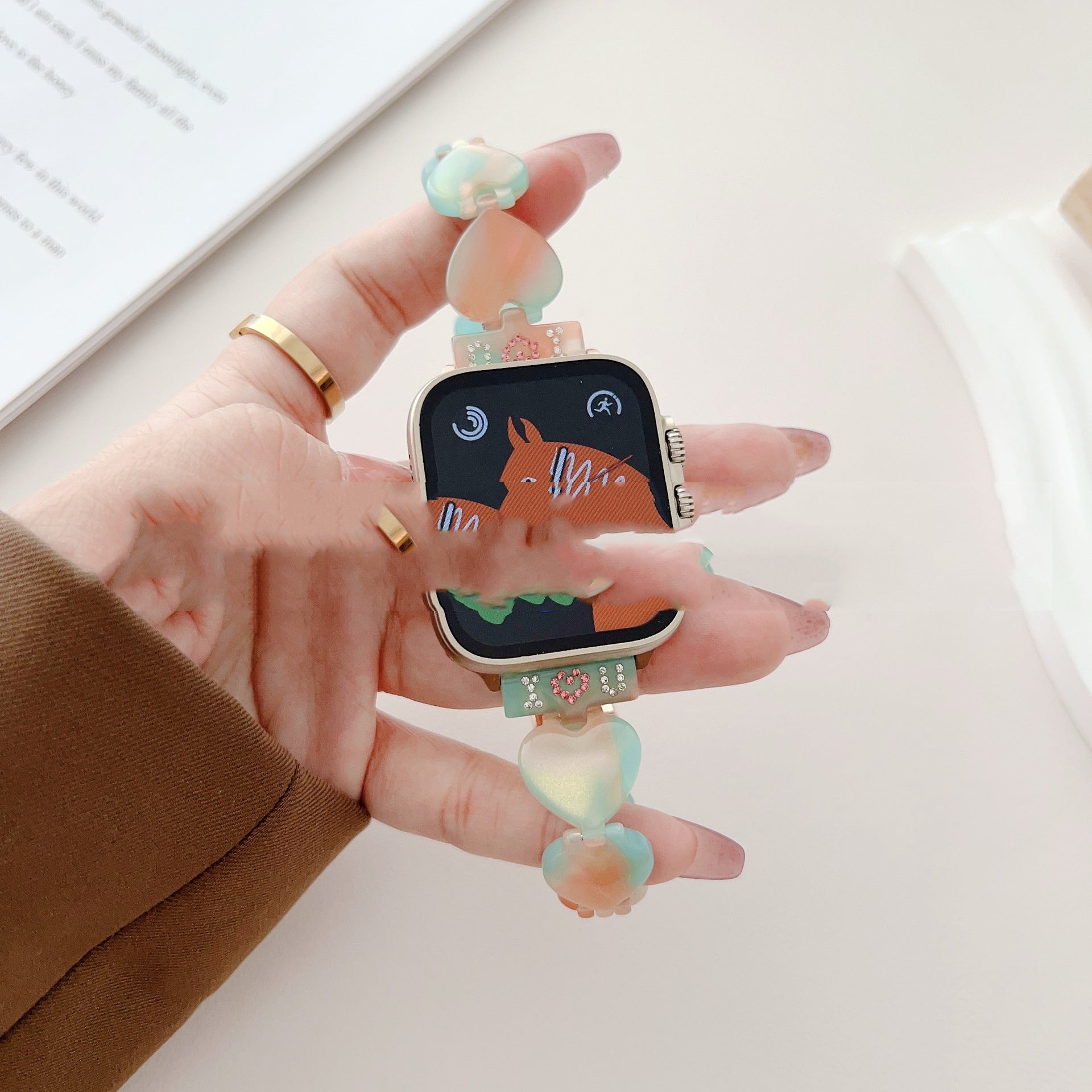 Versatile Casual Love Resin Strap