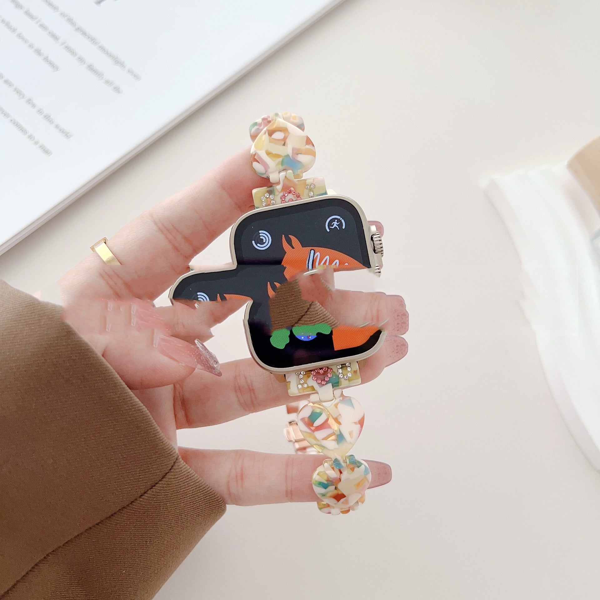 Versatile Casual Love Resin Strap