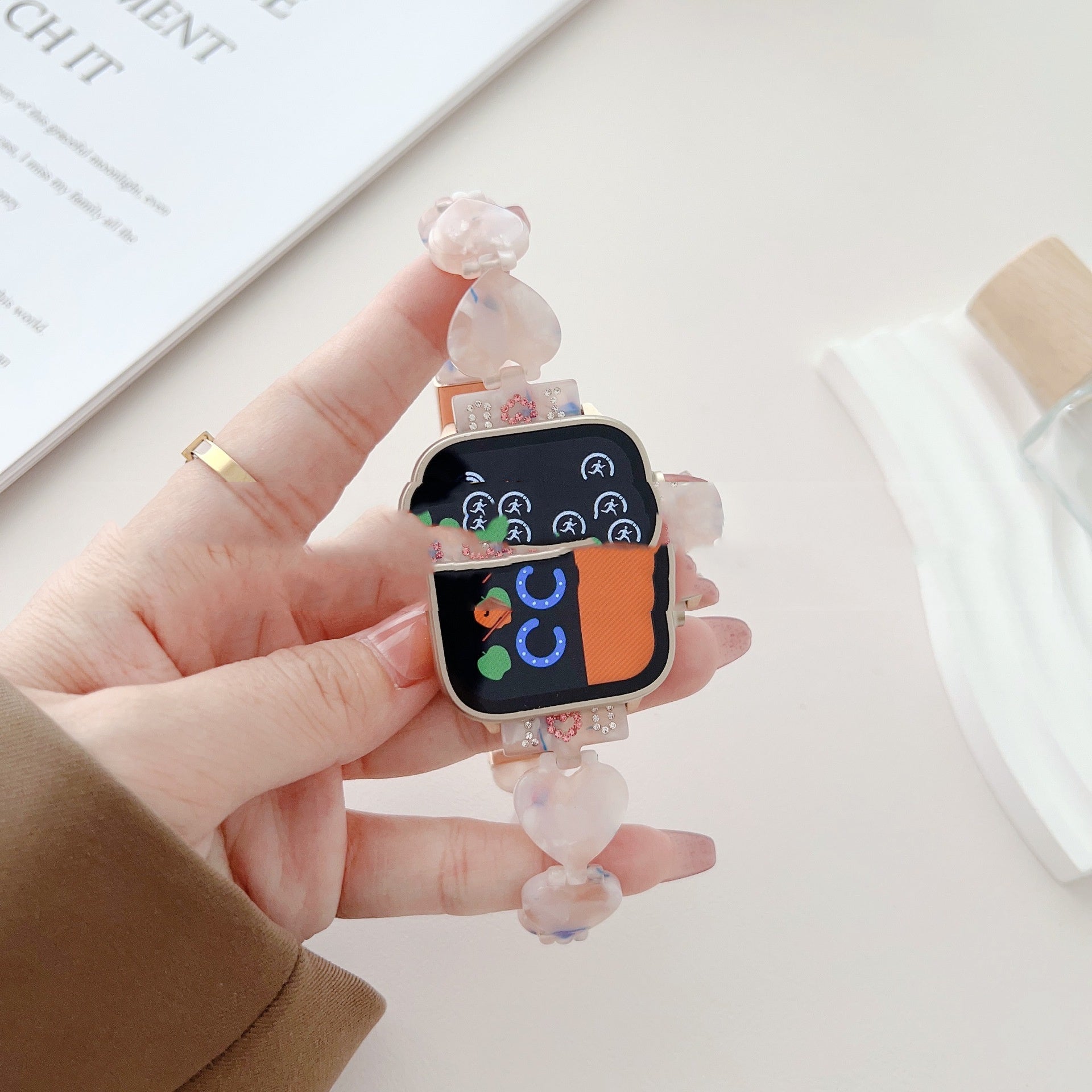 Versatile Casual Love Resin Strap