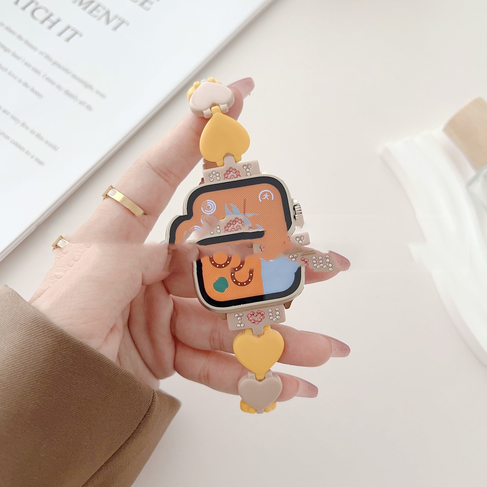 Versatile Casual Love Resin Strap