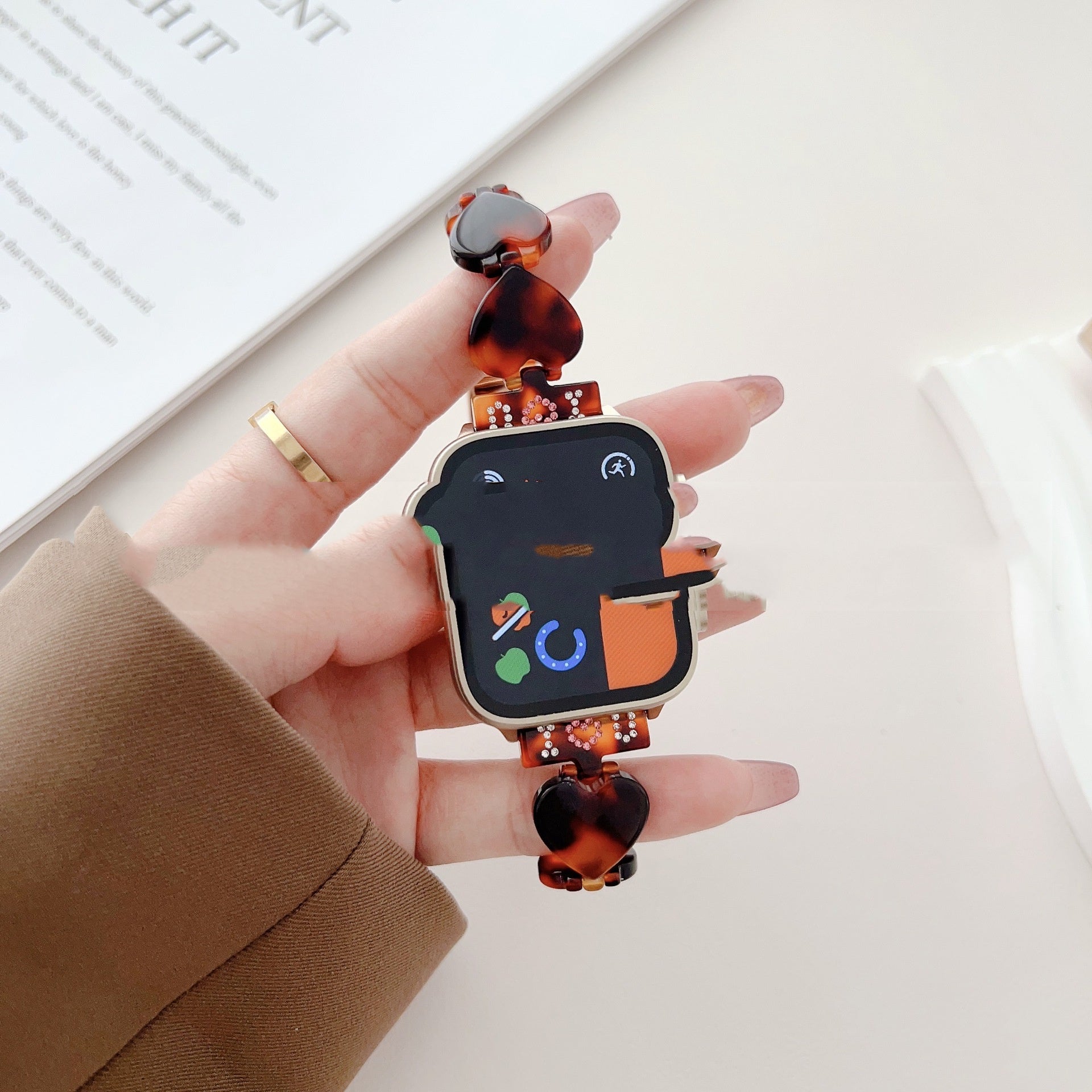 Versatile Casual Love Resin Strap