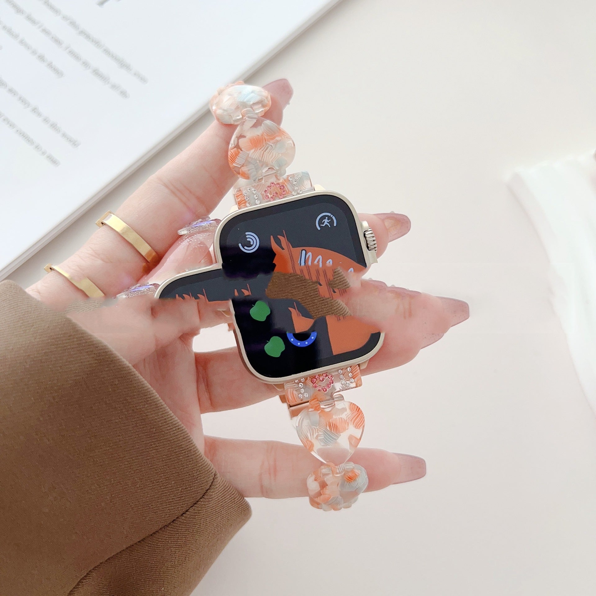 Versatile Casual Love Resin Strap