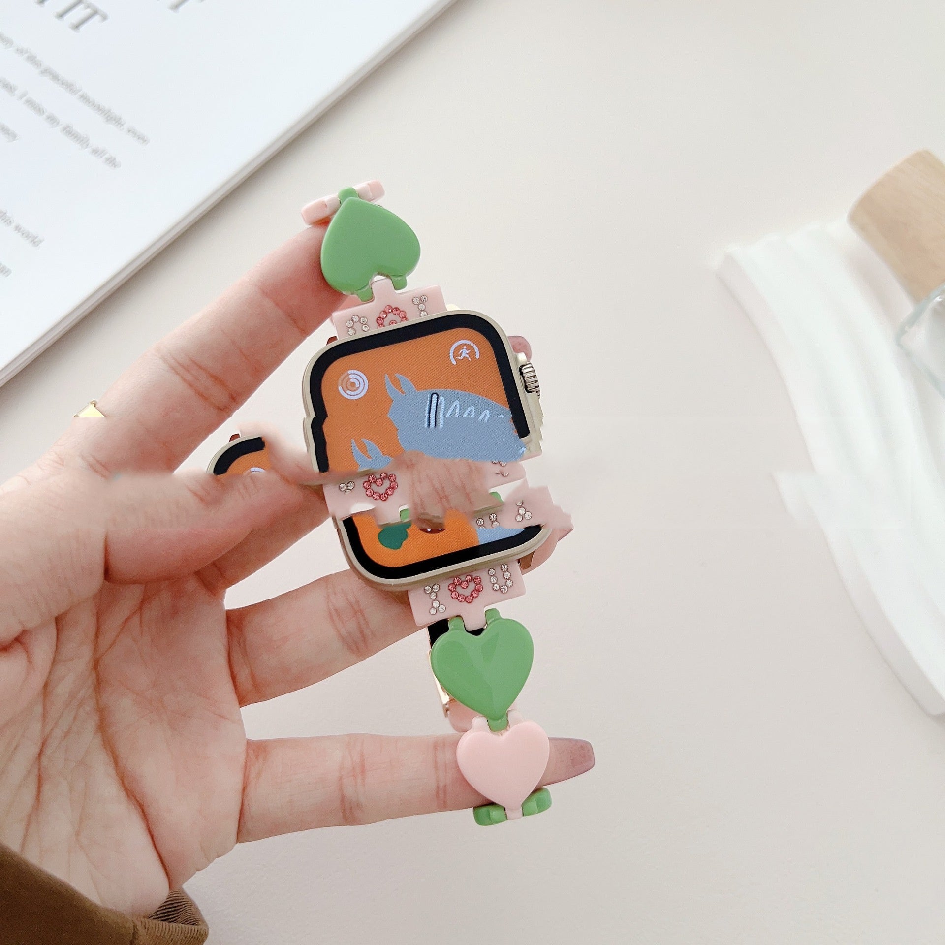 Versatile Casual Love Resin Strap