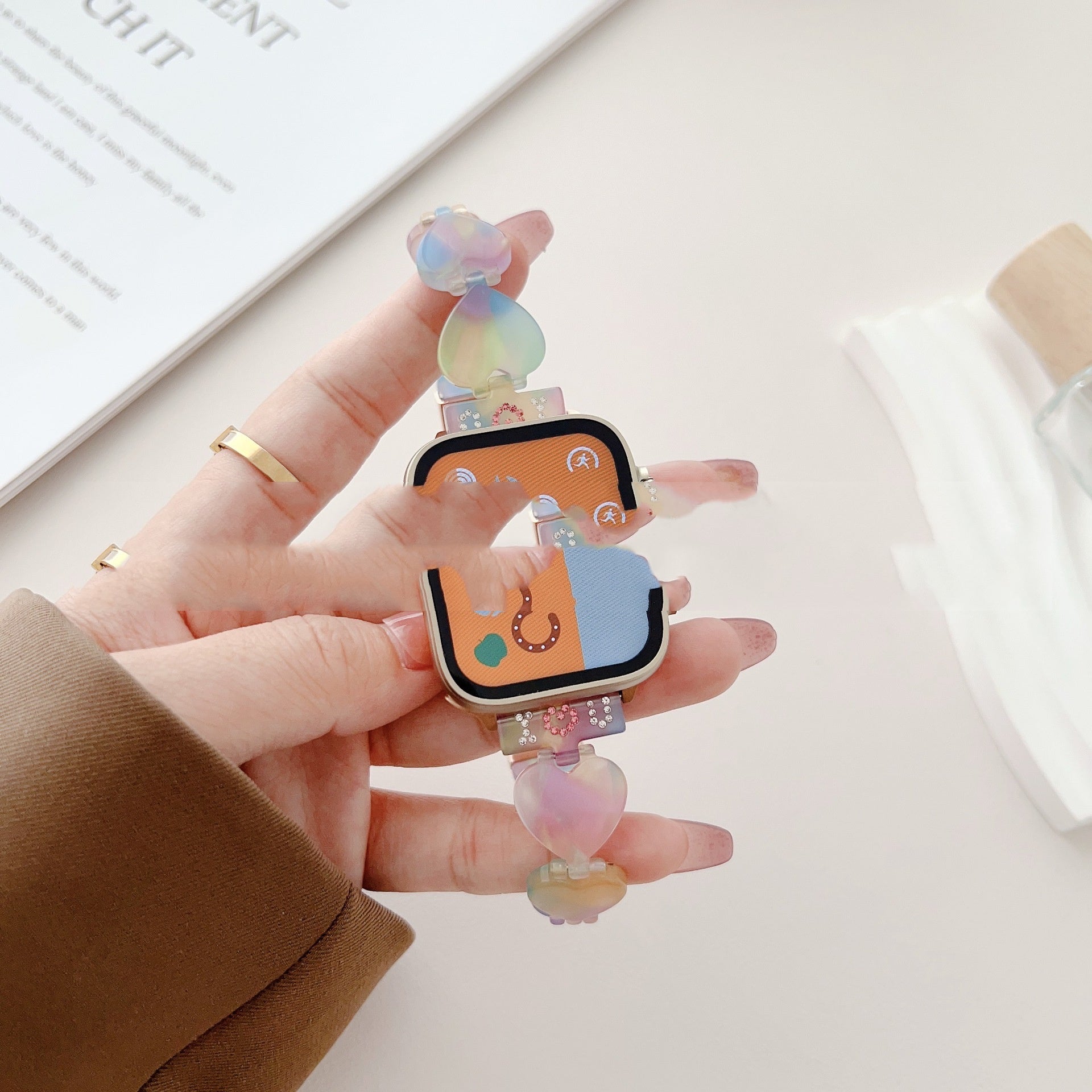 Versatile Casual Love Resin Strap