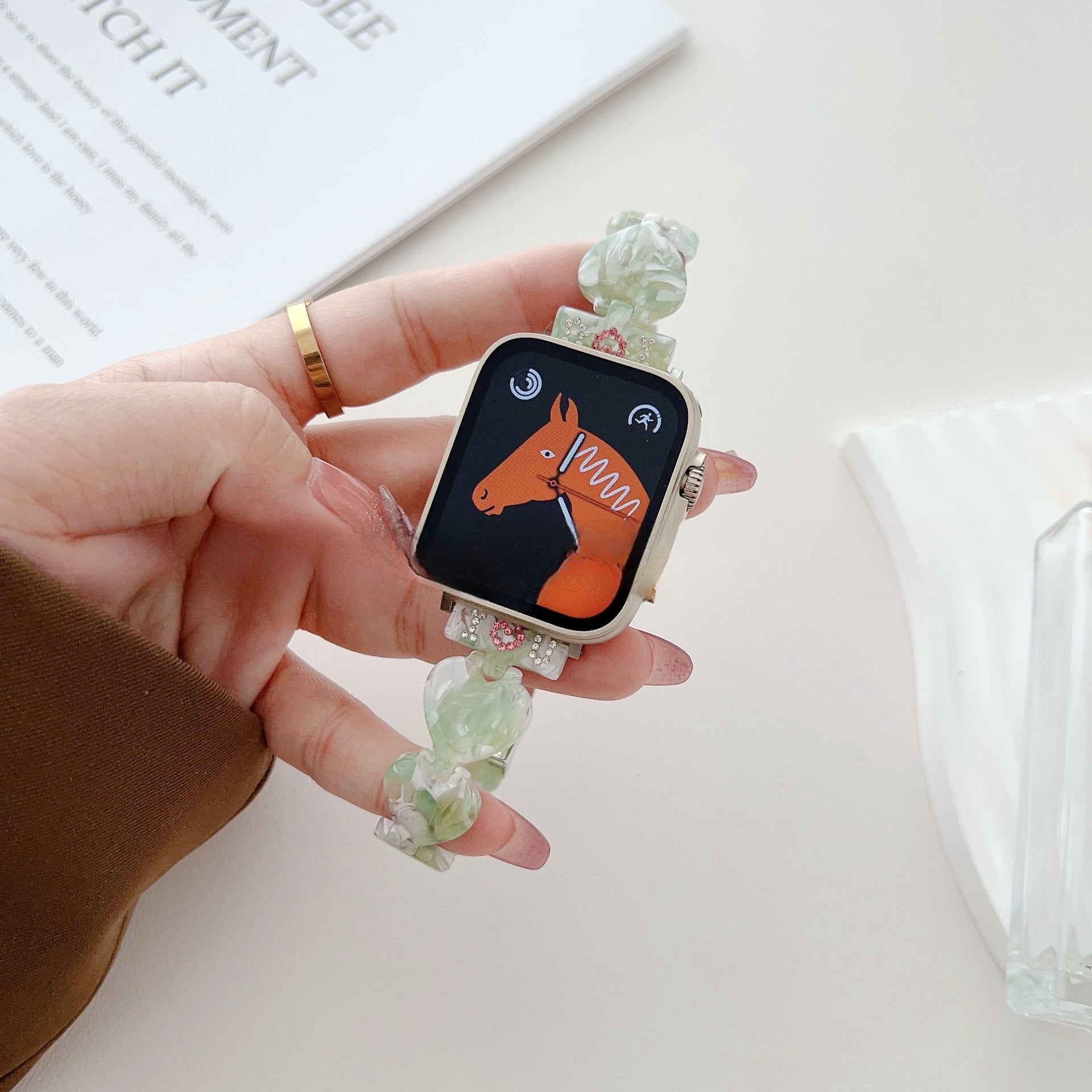 Versatile Casual Love Resin Strap