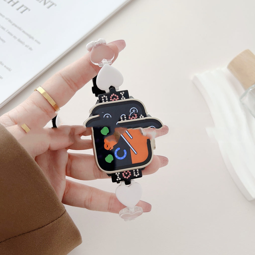 Versatile Casual Love Resin Strap