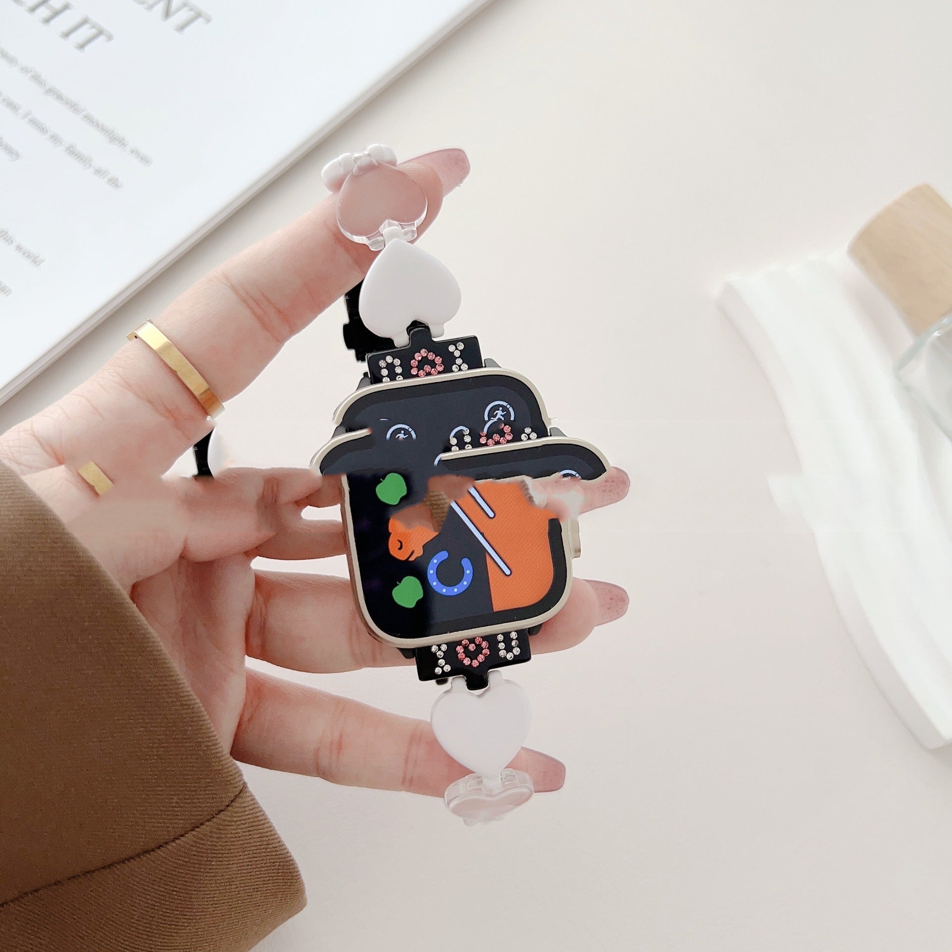 Versatile Casual Love Resin Strap