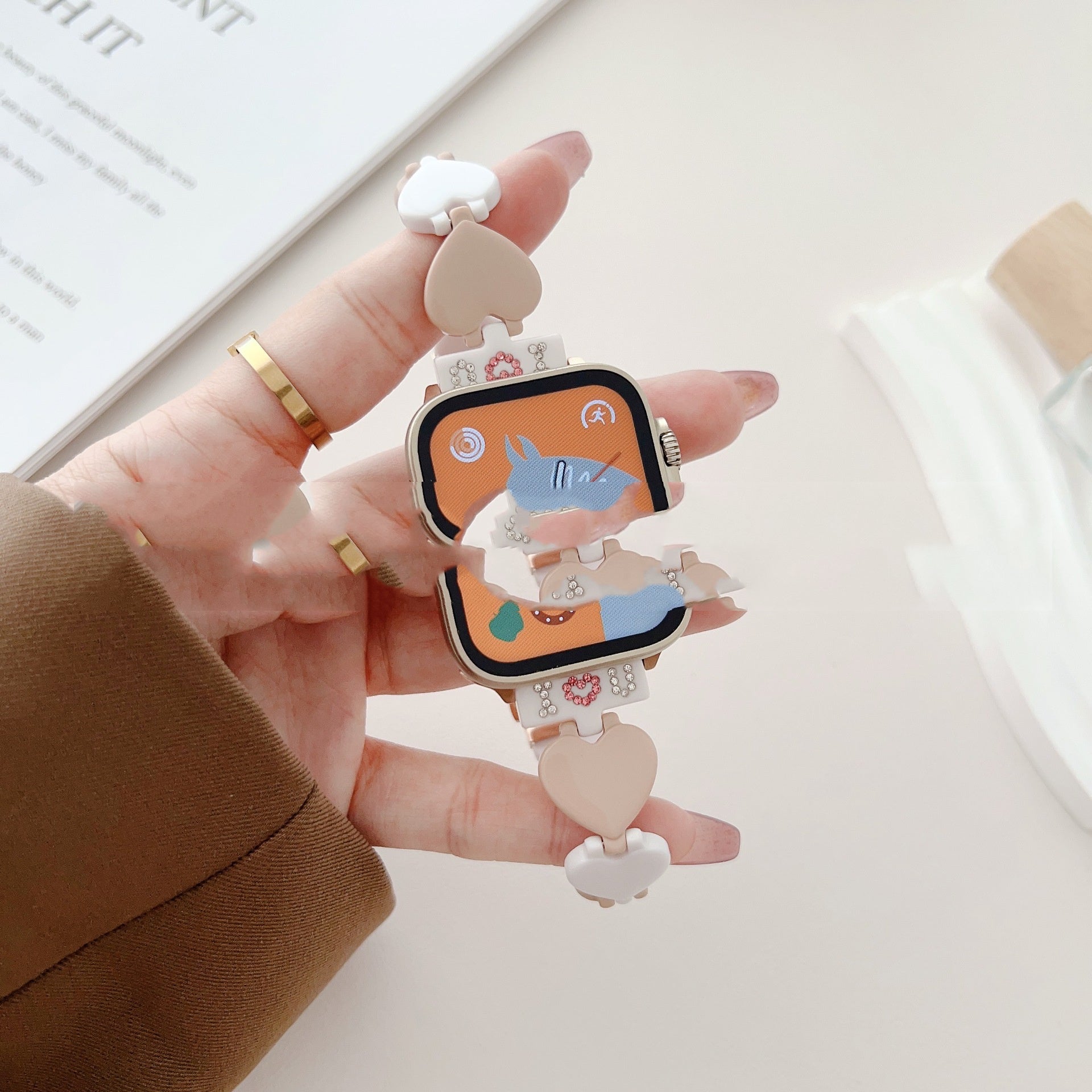 Versatile Casual Love Resin Strap