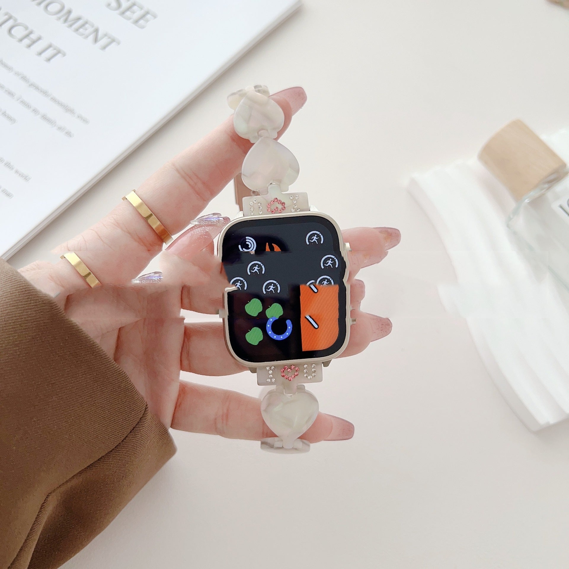 Versatile Casual Love Resin Strap